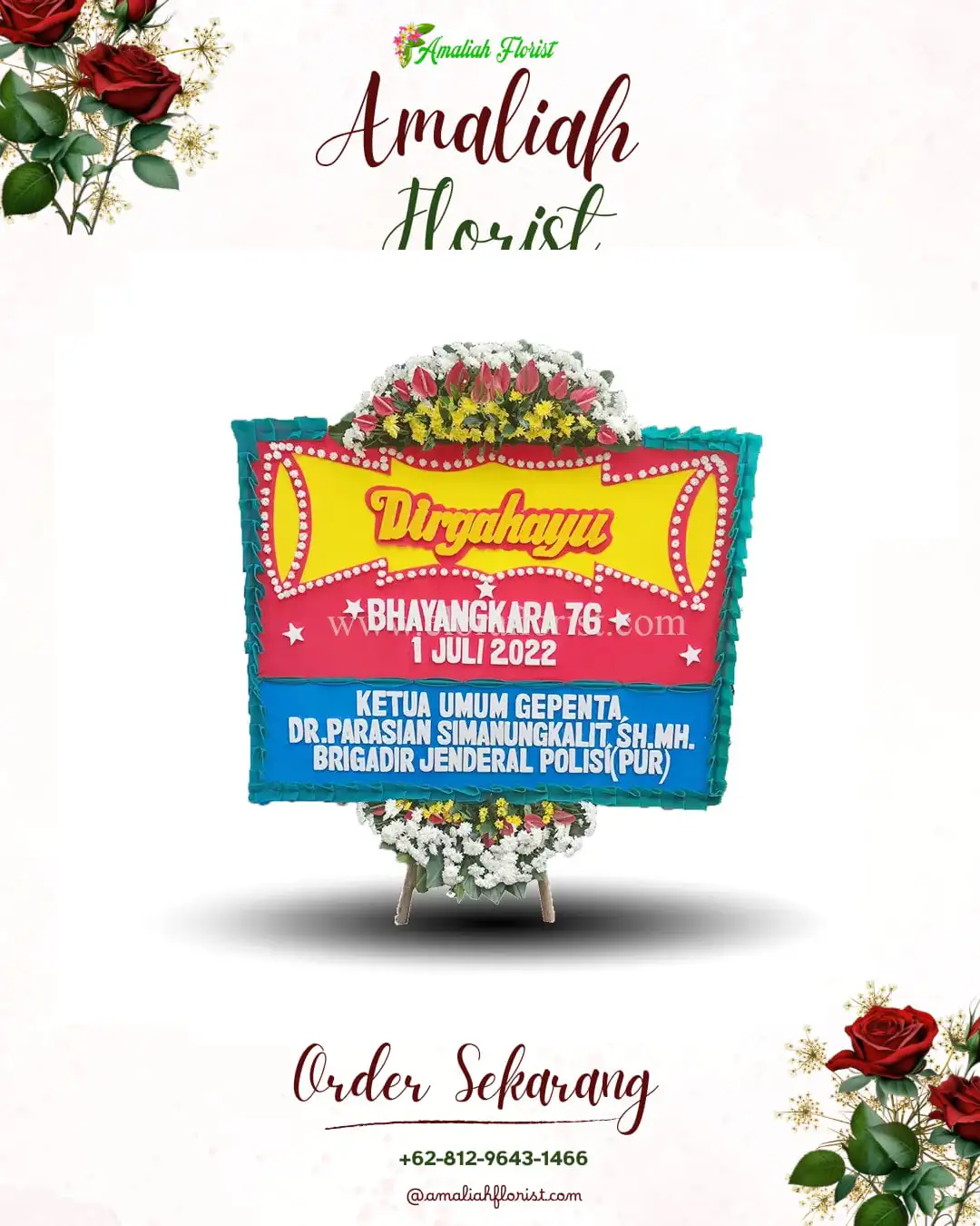 Papan Bunga HUT Ulang Tahun Mojokerto